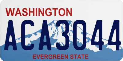 WA license plate ACA3044