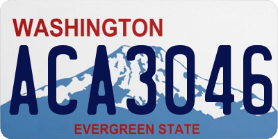 WA license plate ACA3046