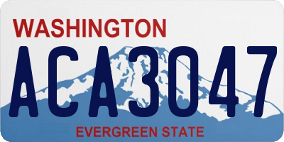 WA license plate ACA3047