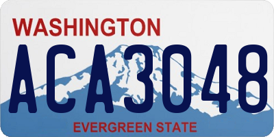 WA license plate ACA3048