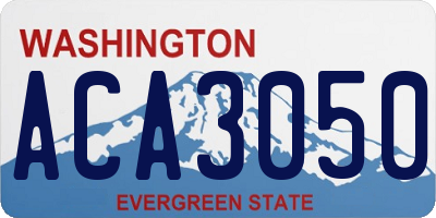 WA license plate ACA3050