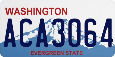 WA license plate ACA3064