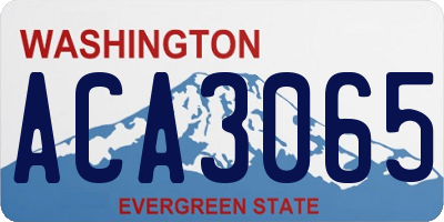 WA license plate ACA3065