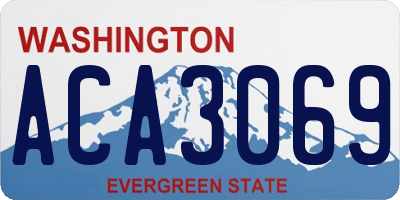 WA license plate ACA3069
