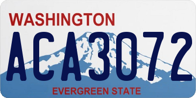 WA license plate ACA3072