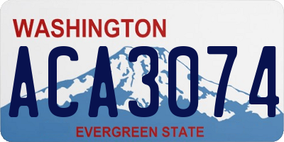 WA license plate ACA3074