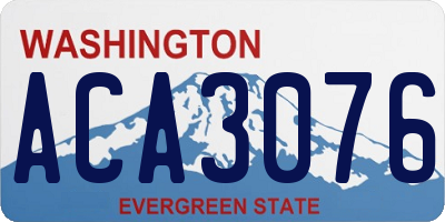 WA license plate ACA3076