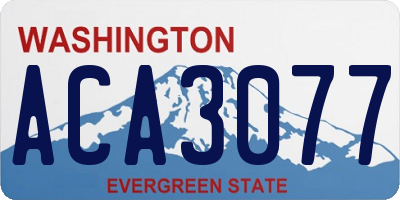 WA license plate ACA3077