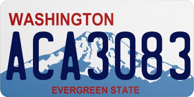 WA license plate ACA3083
