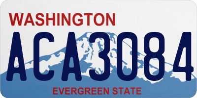 WA license plate ACA3084