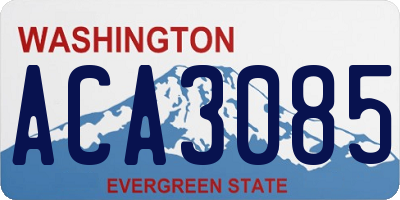 WA license plate ACA3085