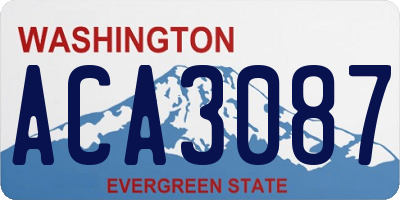 WA license plate ACA3087