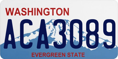 WA license plate ACA3089