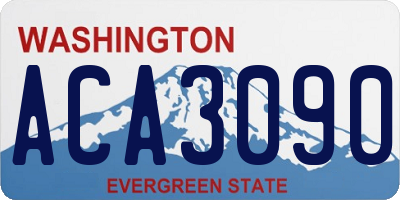 WA license plate ACA3090