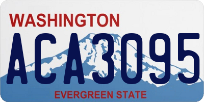 WA license plate ACA3095