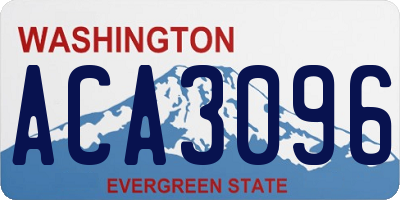 WA license plate ACA3096