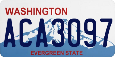 WA license plate ACA3097