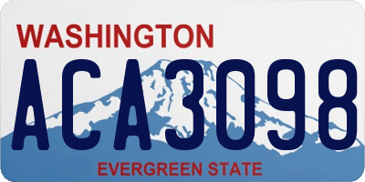 WA license plate ACA3098