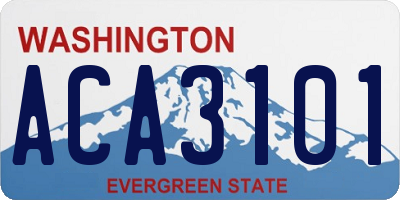 WA license plate ACA3101