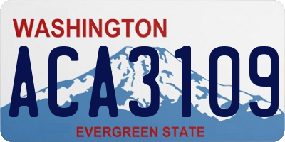 WA license plate ACA3109