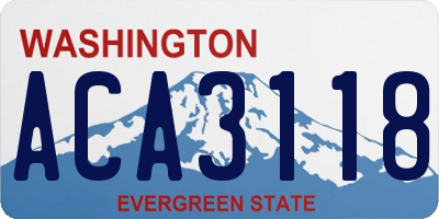 WA license plate ACA3118