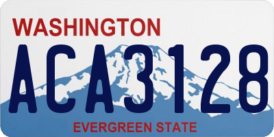 WA license plate ACA3128