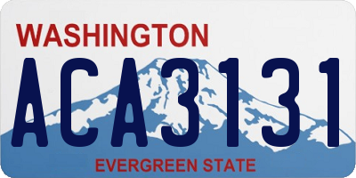 WA license plate ACA3131