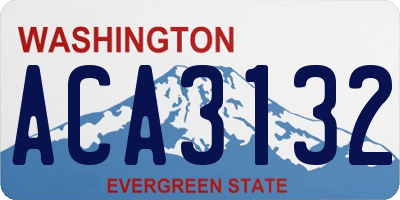 WA license plate ACA3132