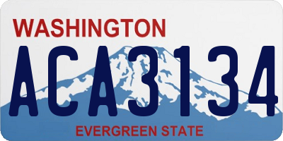 WA license plate ACA3134