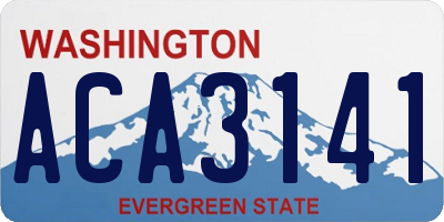 WA license plate ACA3141