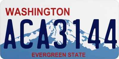 WA license plate ACA3144