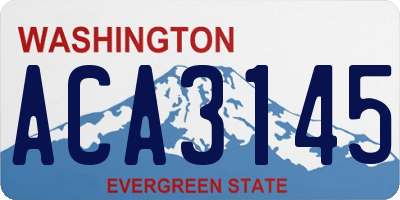 WA license plate ACA3145