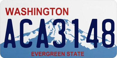 WA license plate ACA3148