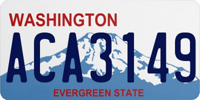 WA license plate ACA3149