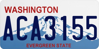 WA license plate ACA3155