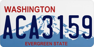 WA license plate ACA3159