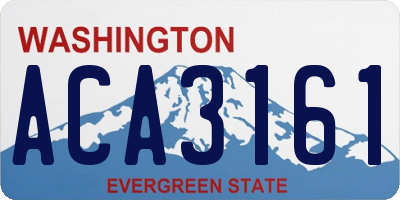 WA license plate ACA3161