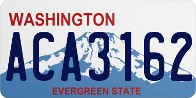 WA license plate ACA3162