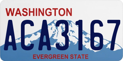 WA license plate ACA3167