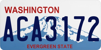 WA license plate ACA3172