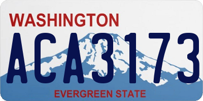 WA license plate ACA3173