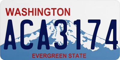 WA license plate ACA3174