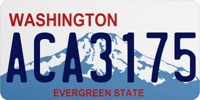 WA license plate ACA3175