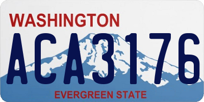WA license plate ACA3176