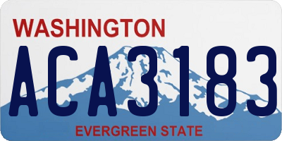 WA license plate ACA3183