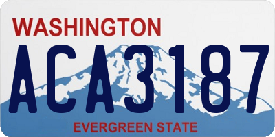 WA license plate ACA3187