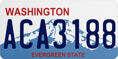 WA license plate ACA3188