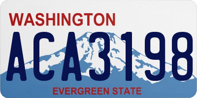 WA license plate ACA3198
