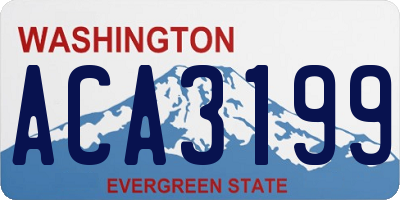 WA license plate ACA3199