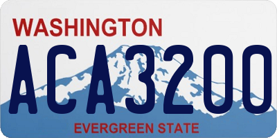 WA license plate ACA3200